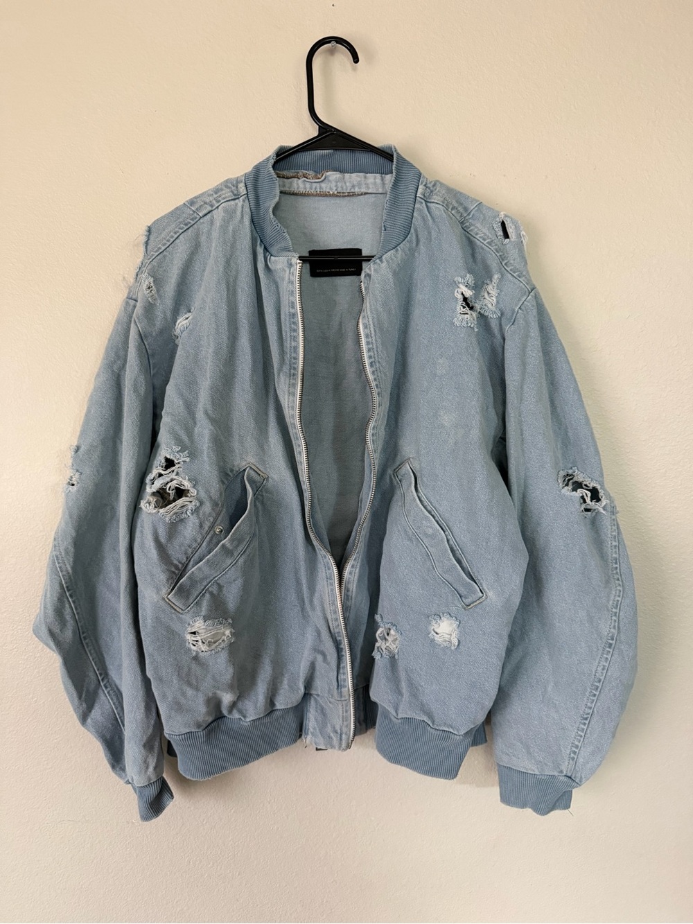 Zara Light Blue Denim-Style Jacket